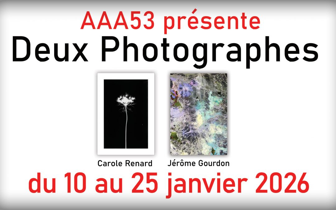 « Lisière – De l&rsquo;indicible fugace. » Deux photographes, Carole Renard et Jérôme Gourdon du 10 au 25 janvier 2026