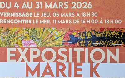 Marie-K  expose aux « Hauts de St Aubin » (49) du 4 au 31 mars 2026