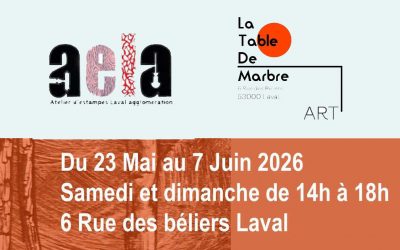 « AELA » et « La Table de Marbre » fêtent l&rsquo;estampe du 23 mai au 7 juin 2026 avec Stéphane Dardenne et Stéphane Moizan.