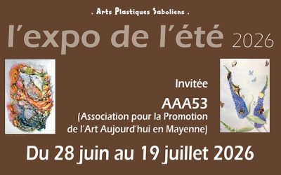 Les Artistes de AAA53 invités à  Sablé sur Sarthe pour leur exposition de l&rsquo;été du 28 juin au 19 juillet 2026